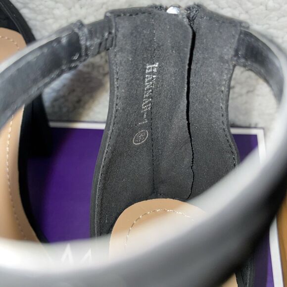Top Moda Hannah Chunky Heel Sandal Black Size 8.5 - Picture 8 of 13